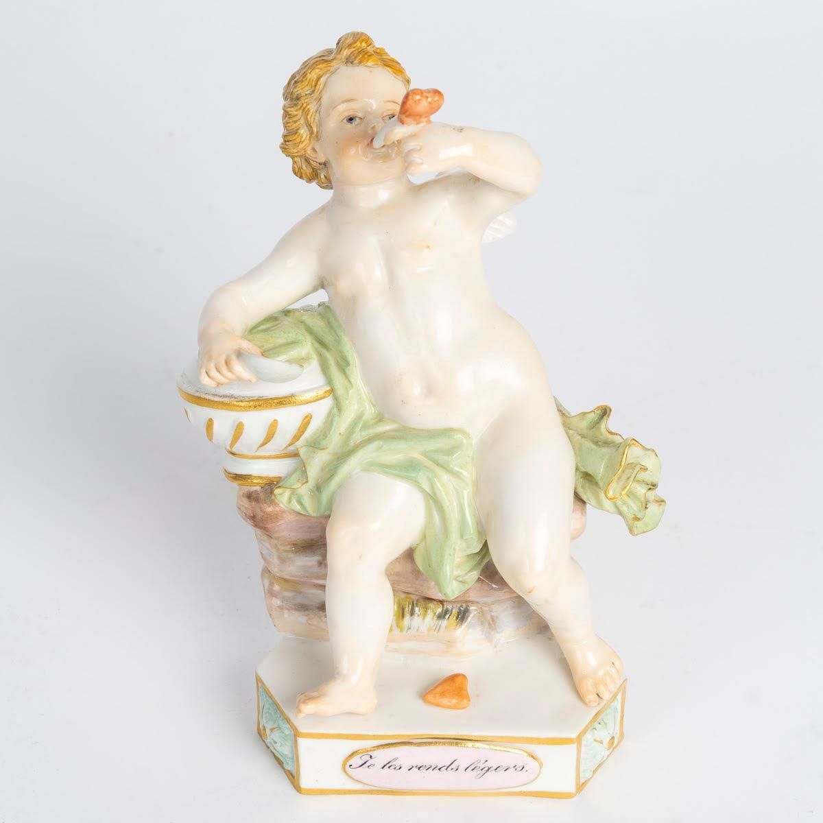 Meissen Porcelain Sculpture, 19th Century, Napoleon III Period. photo furniture