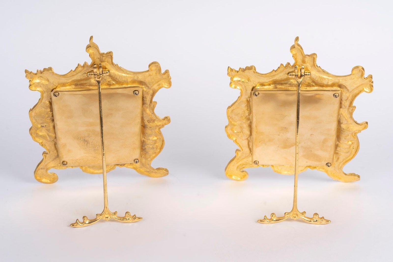 Pair Of Gilt Bronze Picture Frames, 19th Century, Napoleon III Period. photo Home Decor