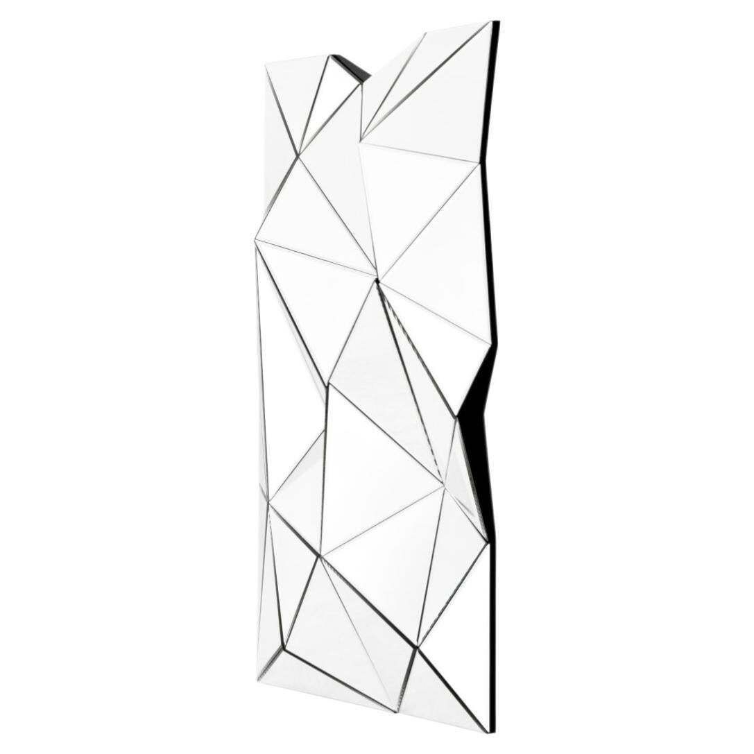 Wall Object Mirror Glass With Three Dimensional Triangular Facets photo furniture