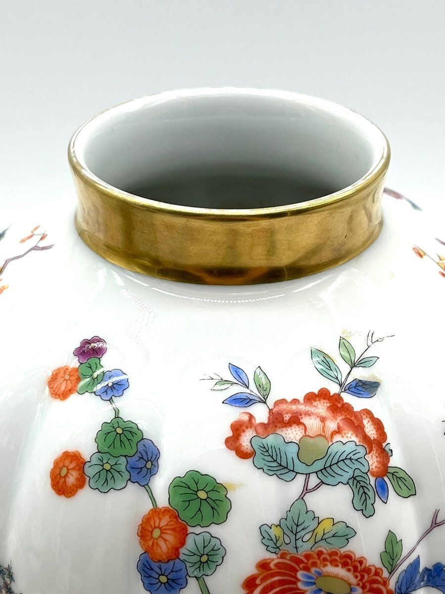Porcelain Vase With Heron, Flower & Butterfly Motif From Thomas Bavaria, 1990s photo 277.0