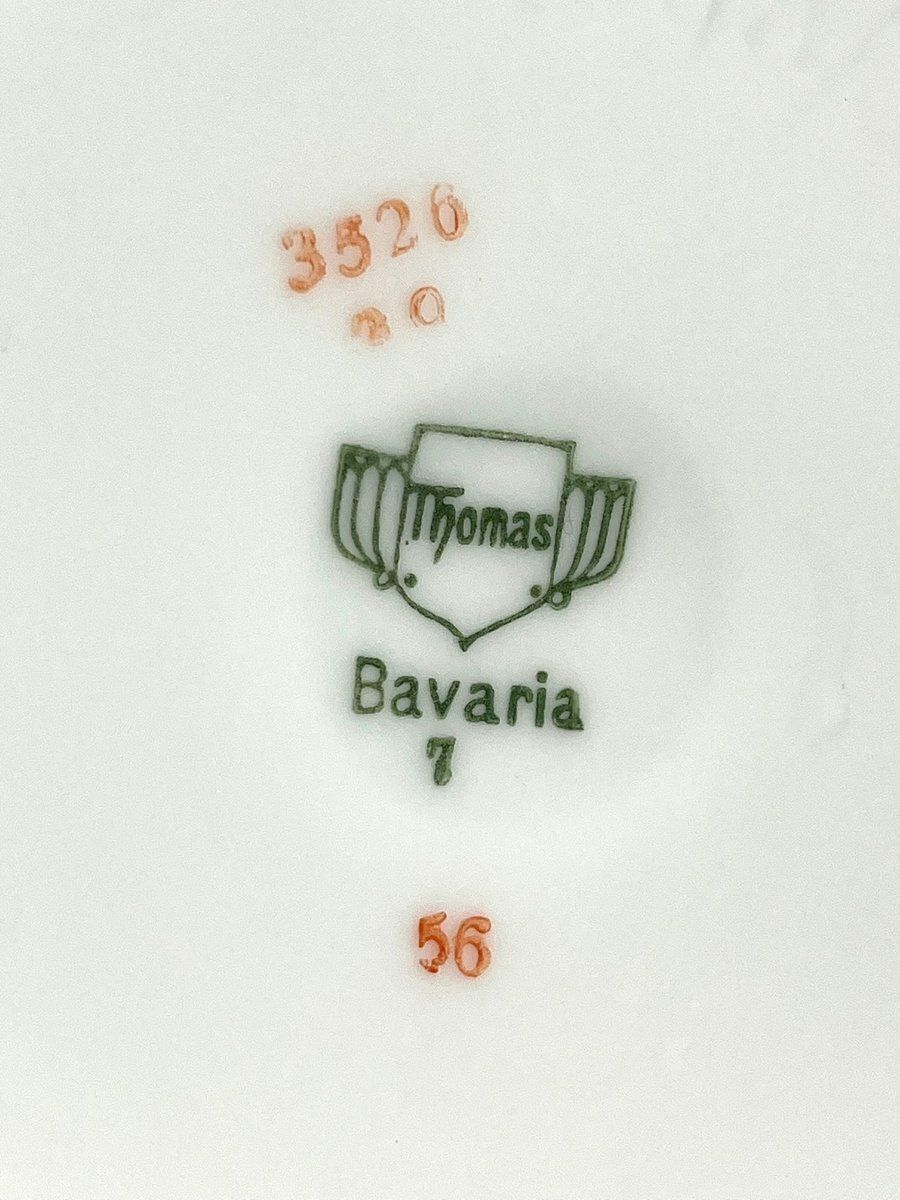 photo for sale Porcelain Vase With Heron, Flower & Butterfly Motif From Thomas Bavaria, 1990s