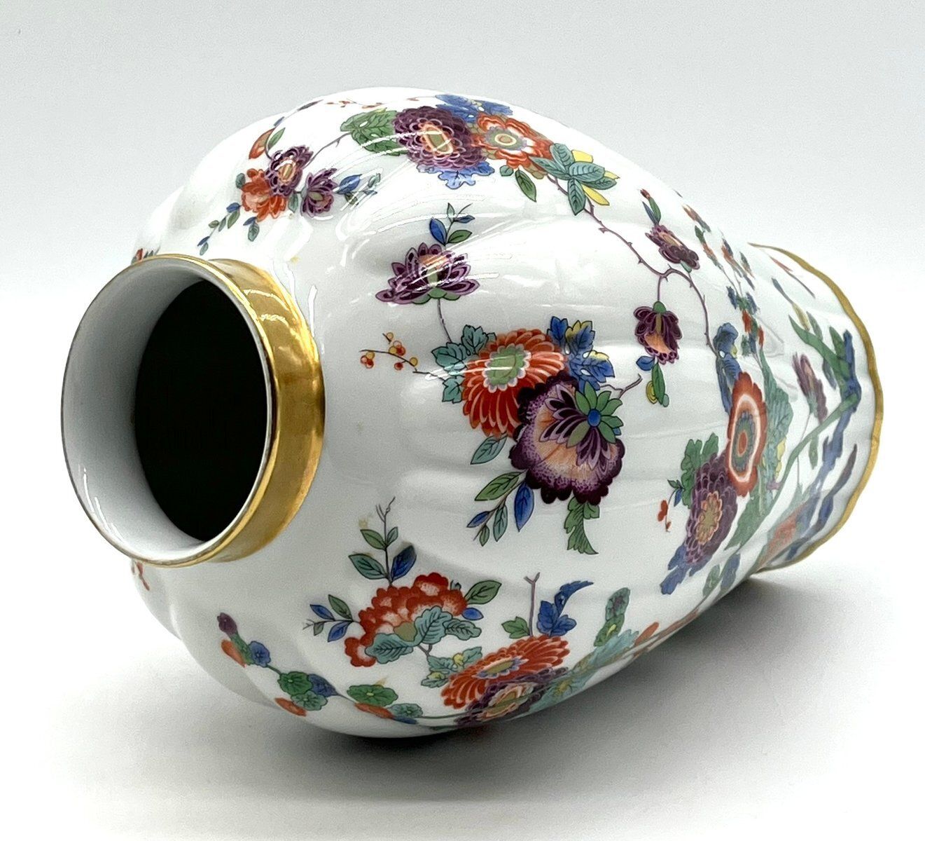 Home Decor Porcelain Vase With Heron, Flower & Butterfly Motif From Thomas Bavaria, 1990s photo