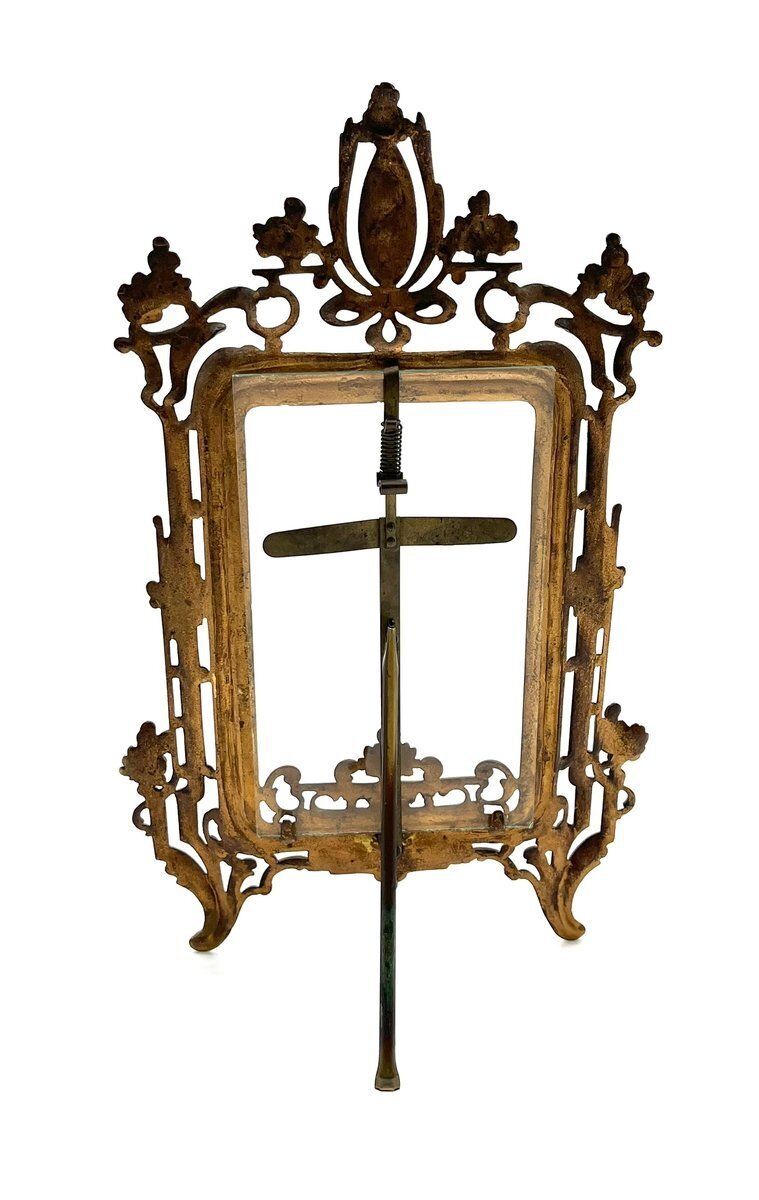 Victorian Cast Bronze Gold Plated Picture Frame photo Home Decor
