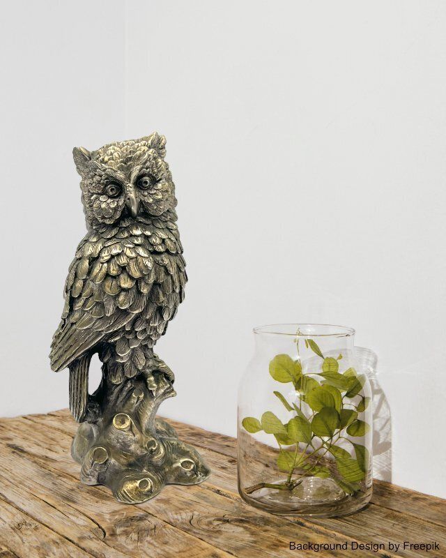Home Decor Art Deco Metal Owl photo