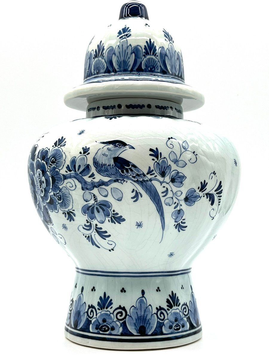 Blue Delft Baluster Vase With Lid photo furniture
