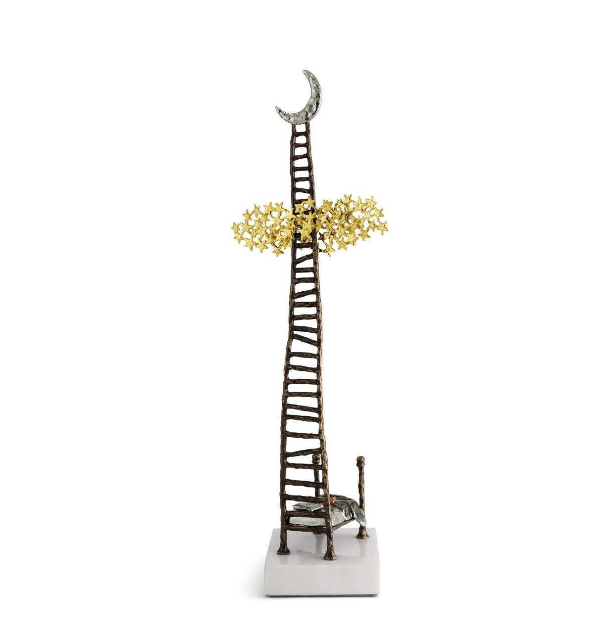 Pair Of Dream Sculptures In Brass, Nickel And Marble, Limited Edition photo vinterior