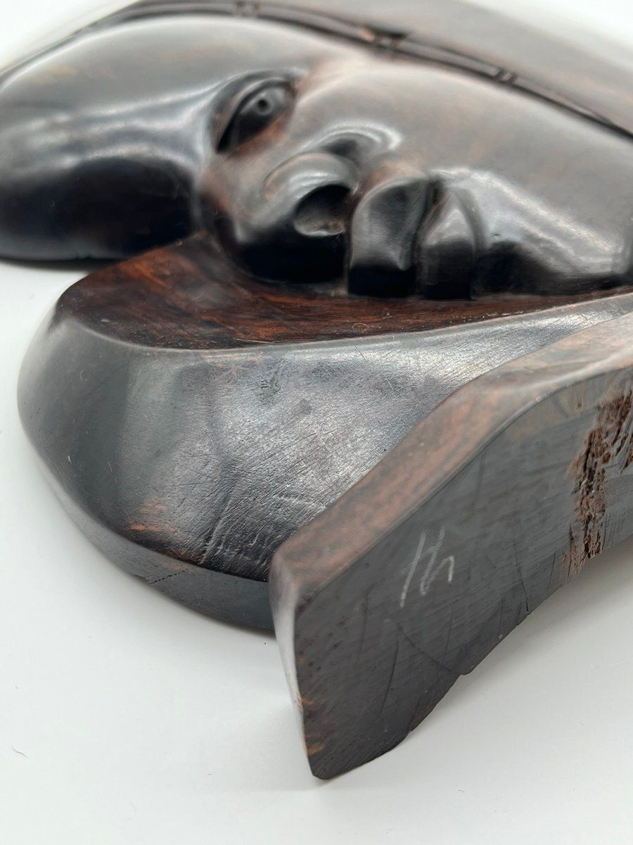 photo furniture African Maasai Sculpture In Makassar Ebony, 1970s