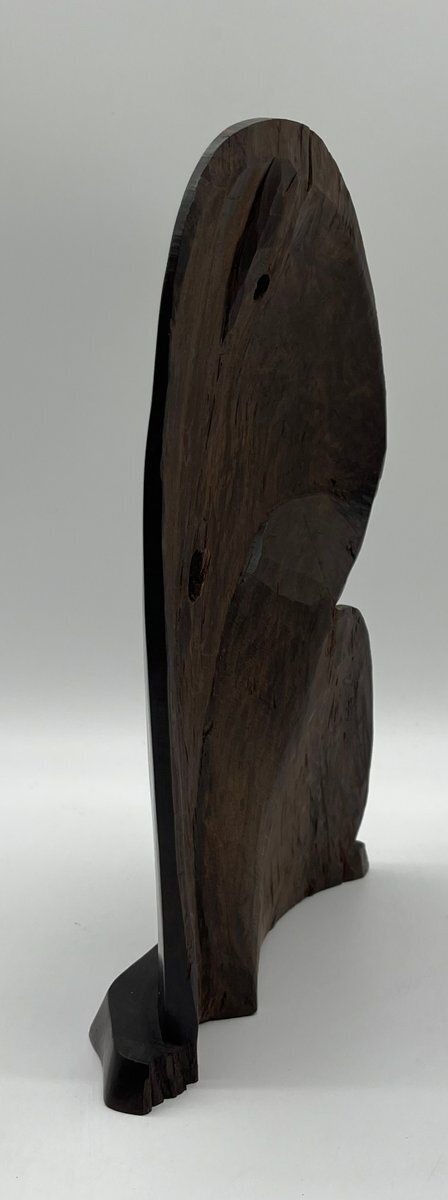 Art African Maasai Sculpture In Makassar Ebony, 1970s photo