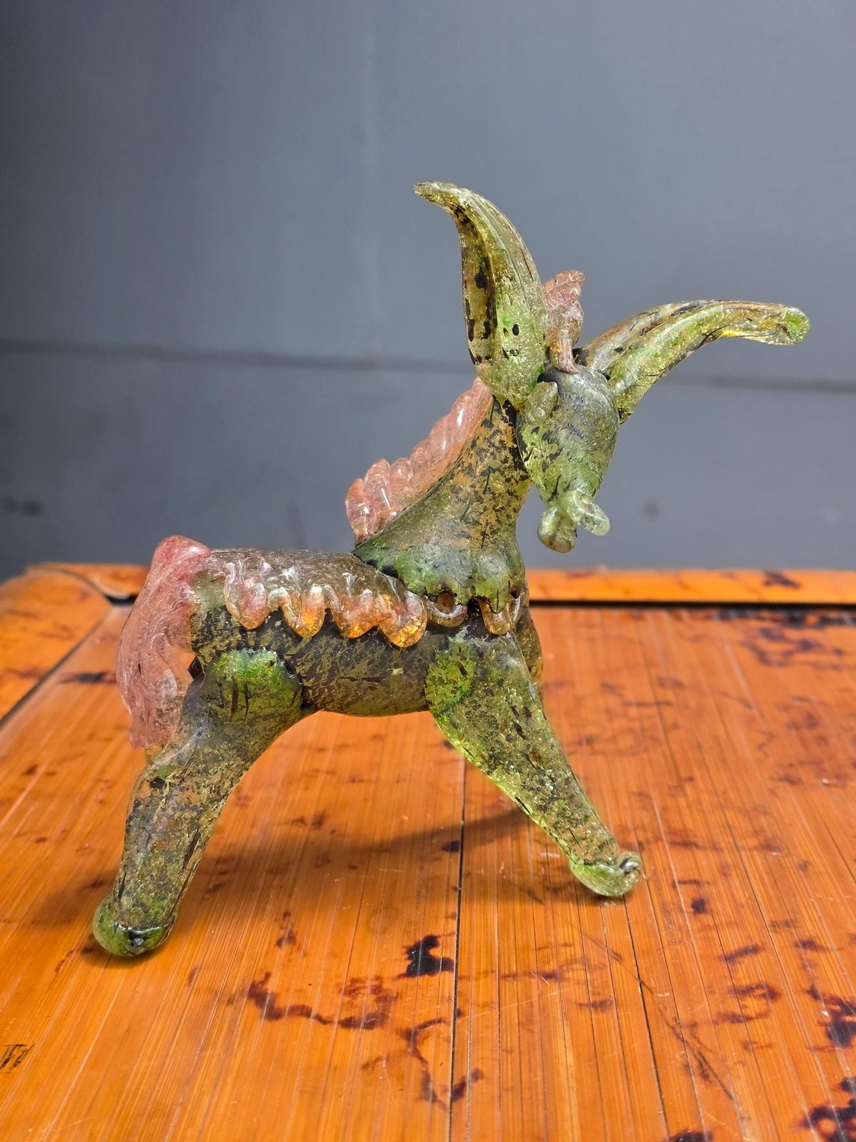 Murano Glass Sculpture Pulegoso 1930 Art Deco Donkey Martinuzzi photo for sale