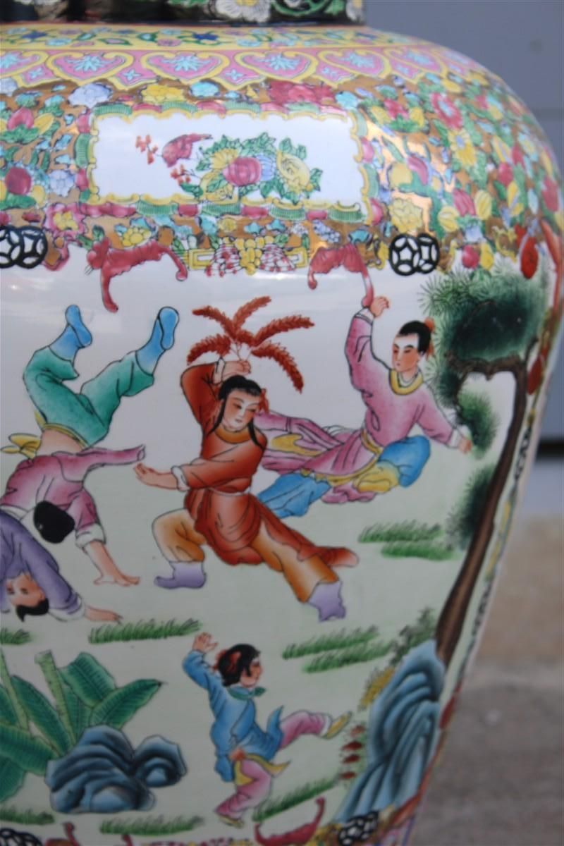 2008.0 Large Oriental Chinese Floral Vase With Dragons In 24kt Gold  Qing Dynasty photo