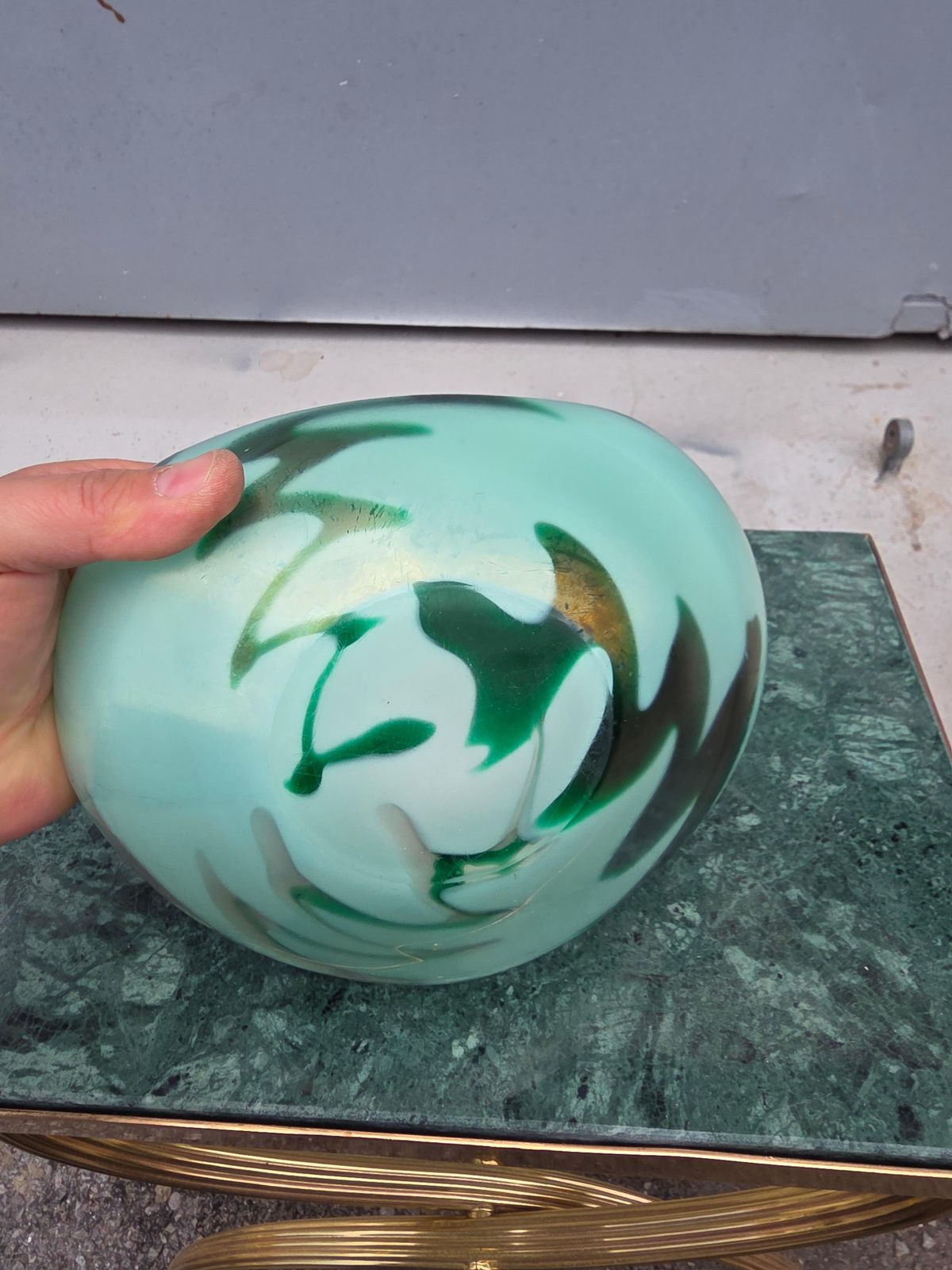 Seguso 1950 Green Murano Glass Decorative Ashtray Bowl photo Home Decor
