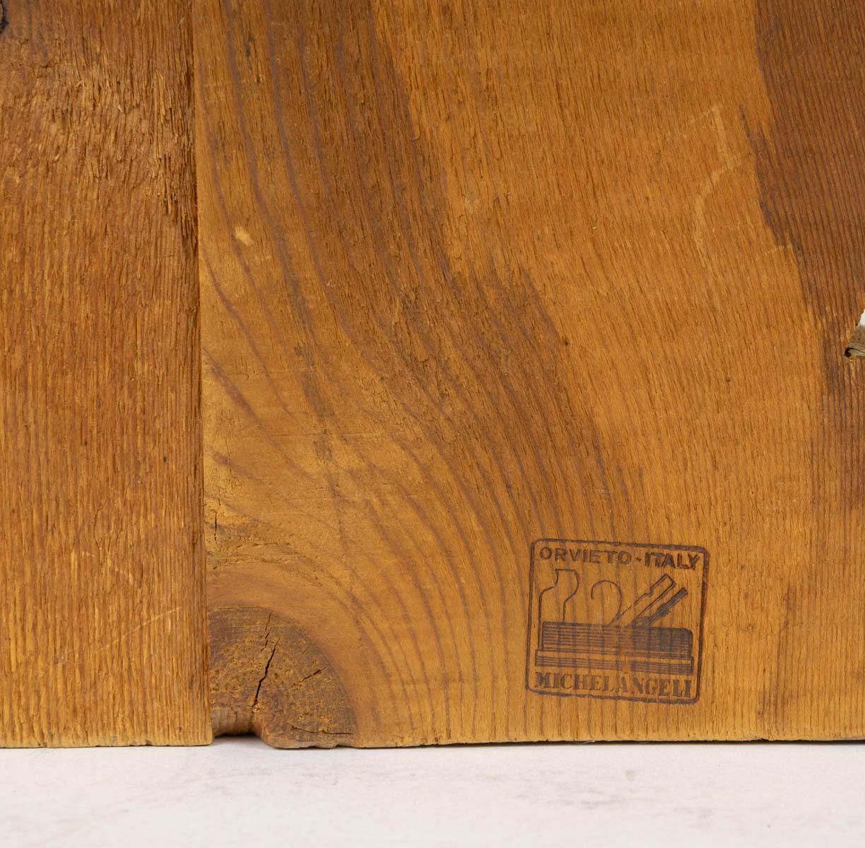 Wooden Sculpture By Michelangeli Depicting A Cat. photo 1966.0