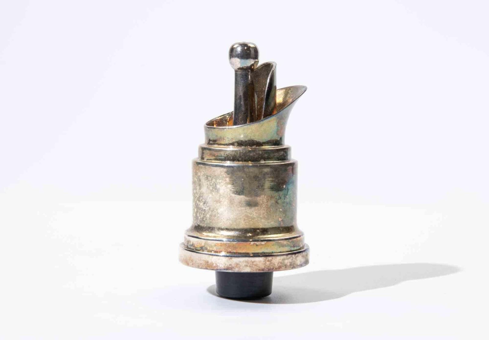 Vintage Silver Tone Barware Bottle Stopper, 1970s photo furniture