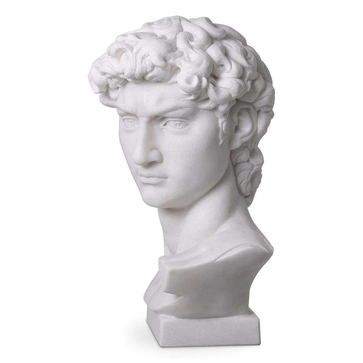 Head David Statue In White Marble Finish photo furniture