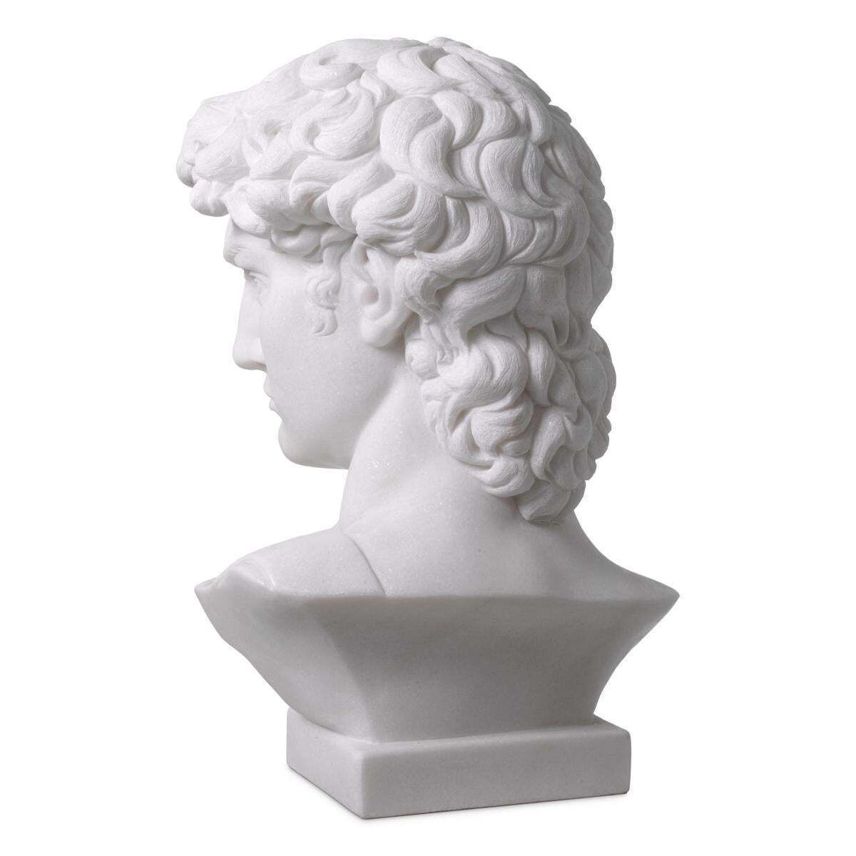 Head David Statue In White Marble Finish photo 5677.0