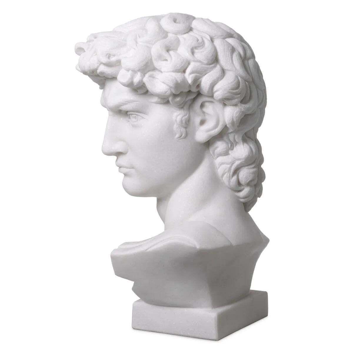 Head David Statue In White Marble Finish photo buy