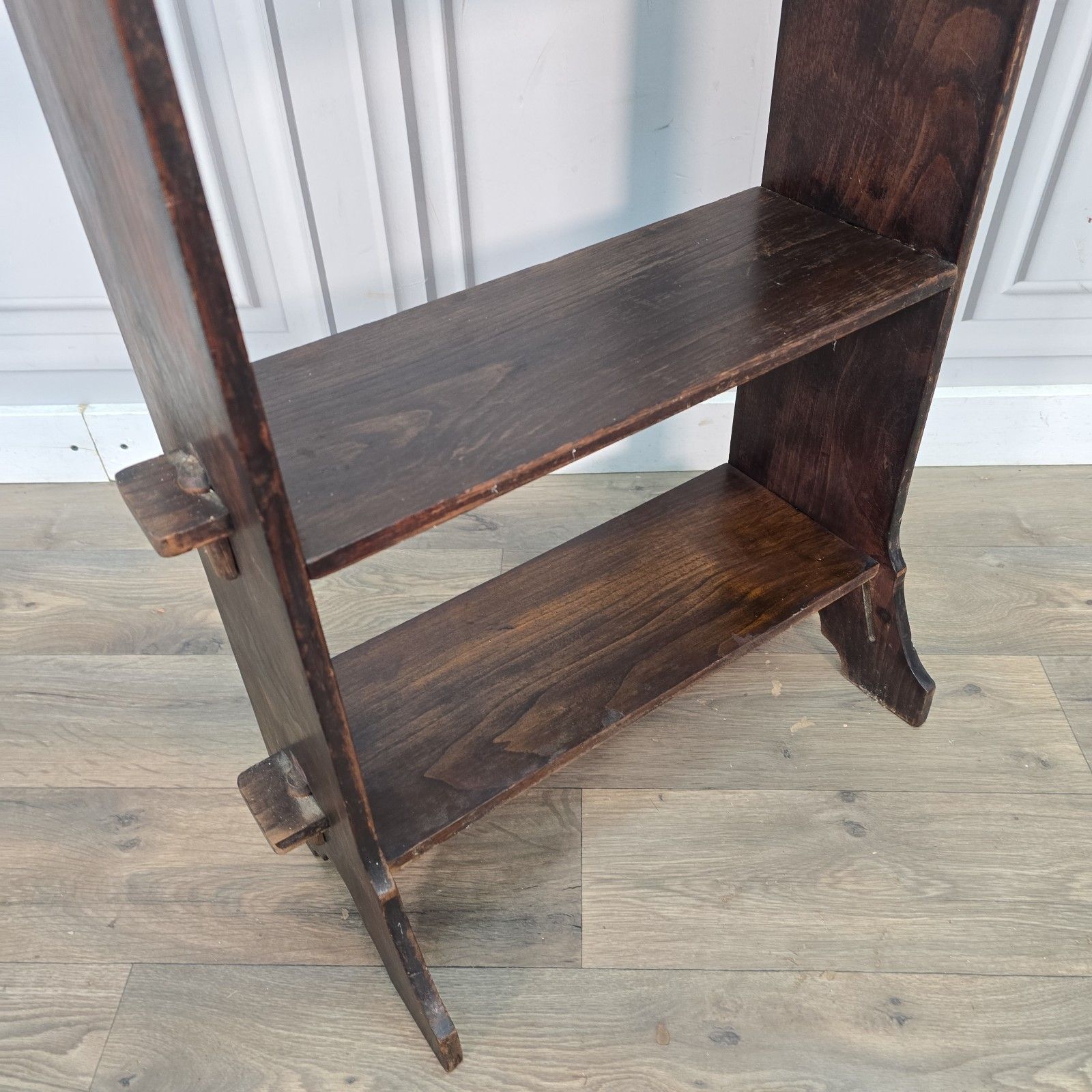 Antique Bookcase Open Shelving Unit Arts & Crafts Shelves Shelf Wood Vintage photo 240.0