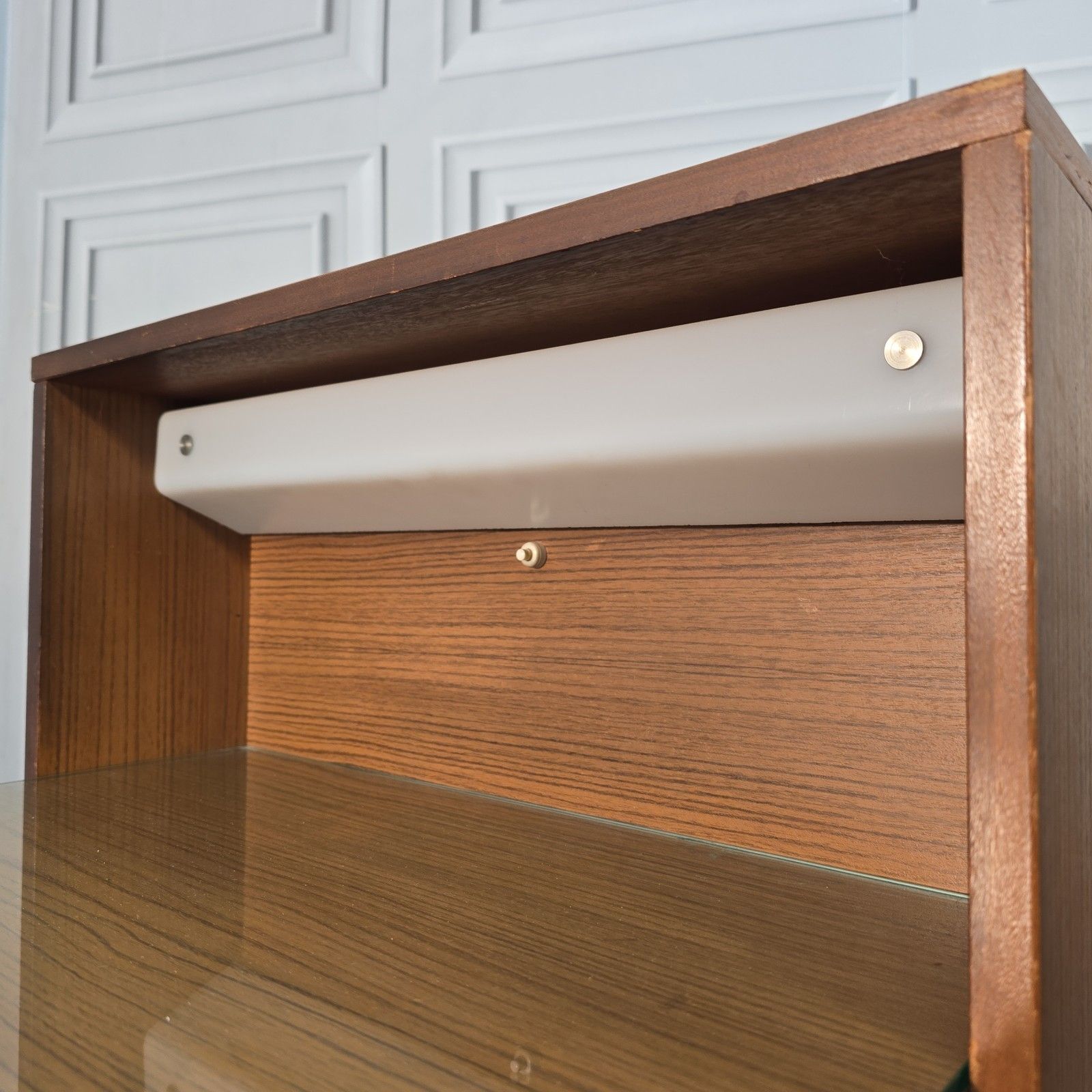 Furniture Pair Mid Century Bedside Cabinets Tables Teak Effect Retro Vintage Nightstands photo