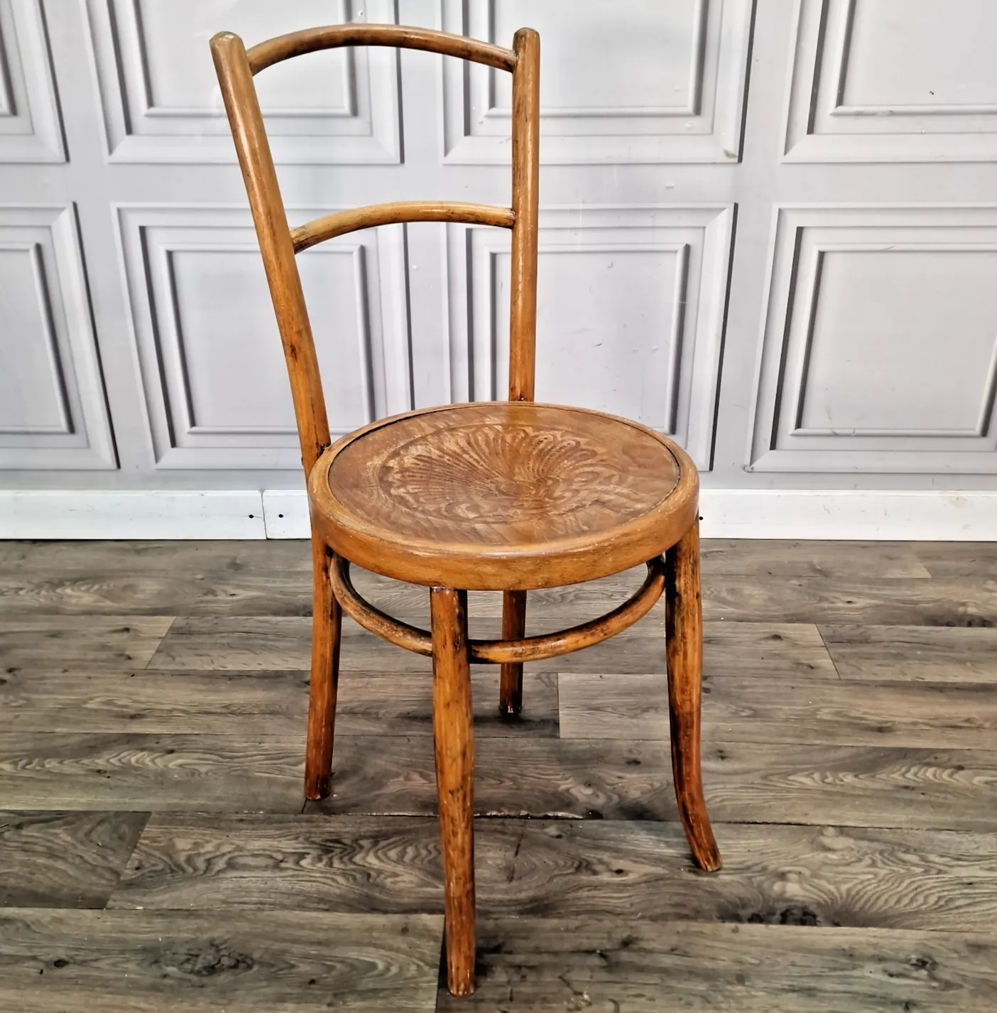 Vintage Mundus Bentwood Chair Pressed Seat Cafe Bistro Style Retro Mid Century