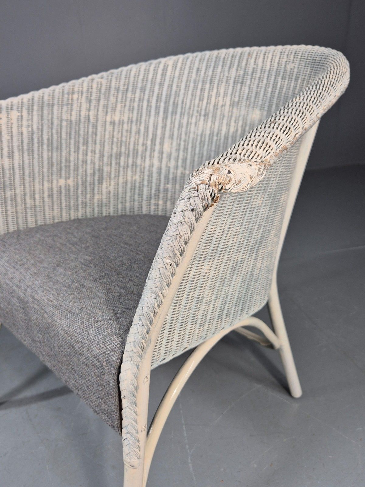 Vintage Lloyd Loom Tub Chair 1960s Original Quality Chair Retro  Eb12162 photo Furniture