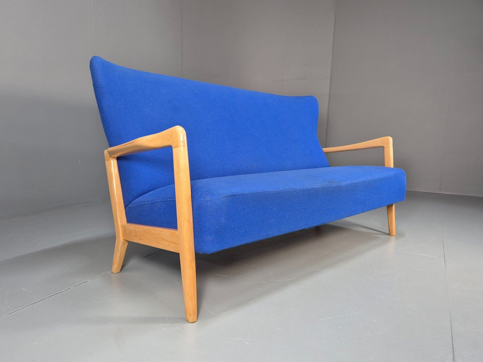Vintage Mid Century Two Seater Sofa Fritz Hansen 40s Soren Hansen Retro Eb09016 photo furniture