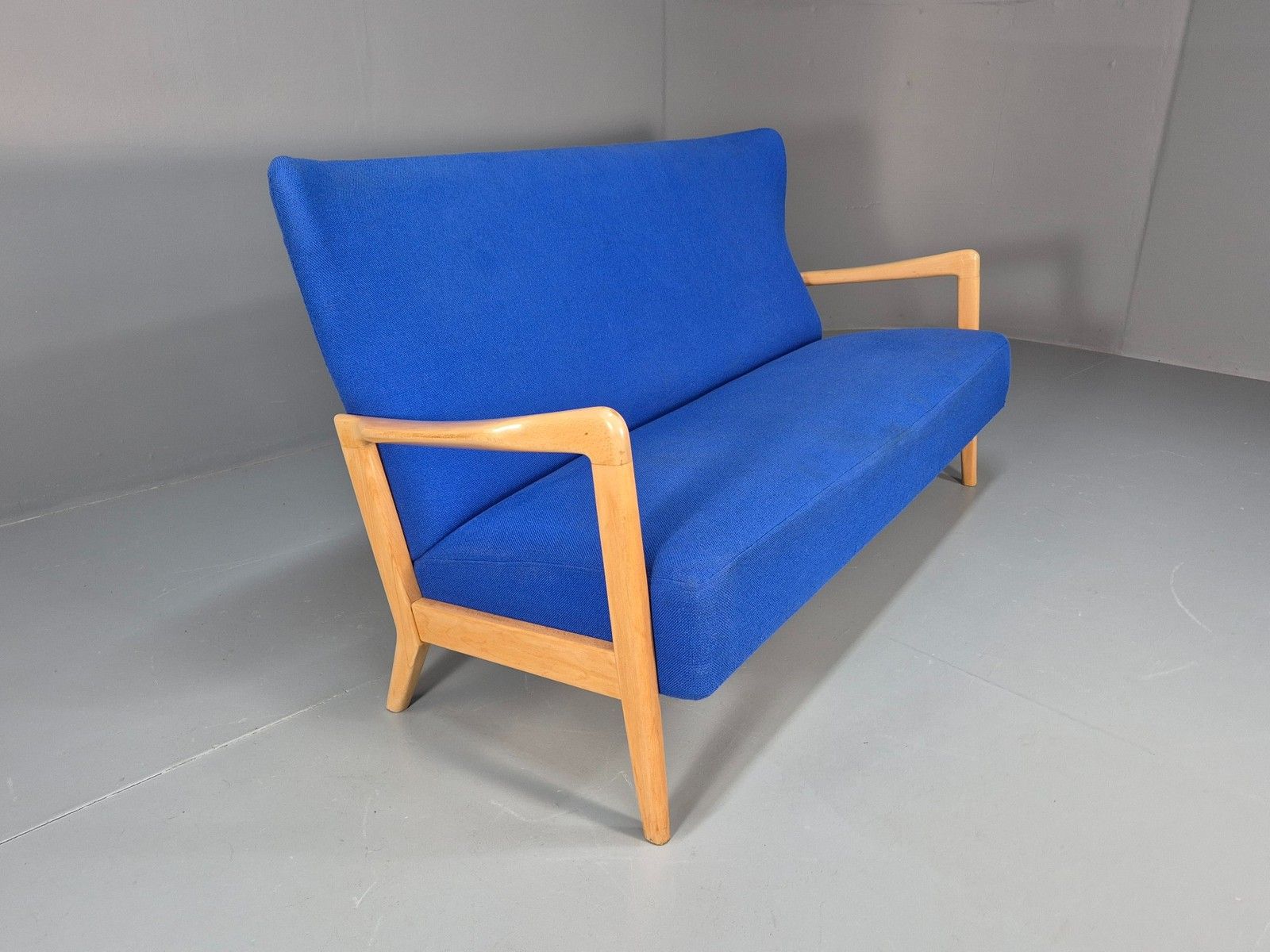 Vintage Mid Century Two Seater Sofa Fritz Hansen 40s Soren Hansen Retro Eb09016 photo vintage