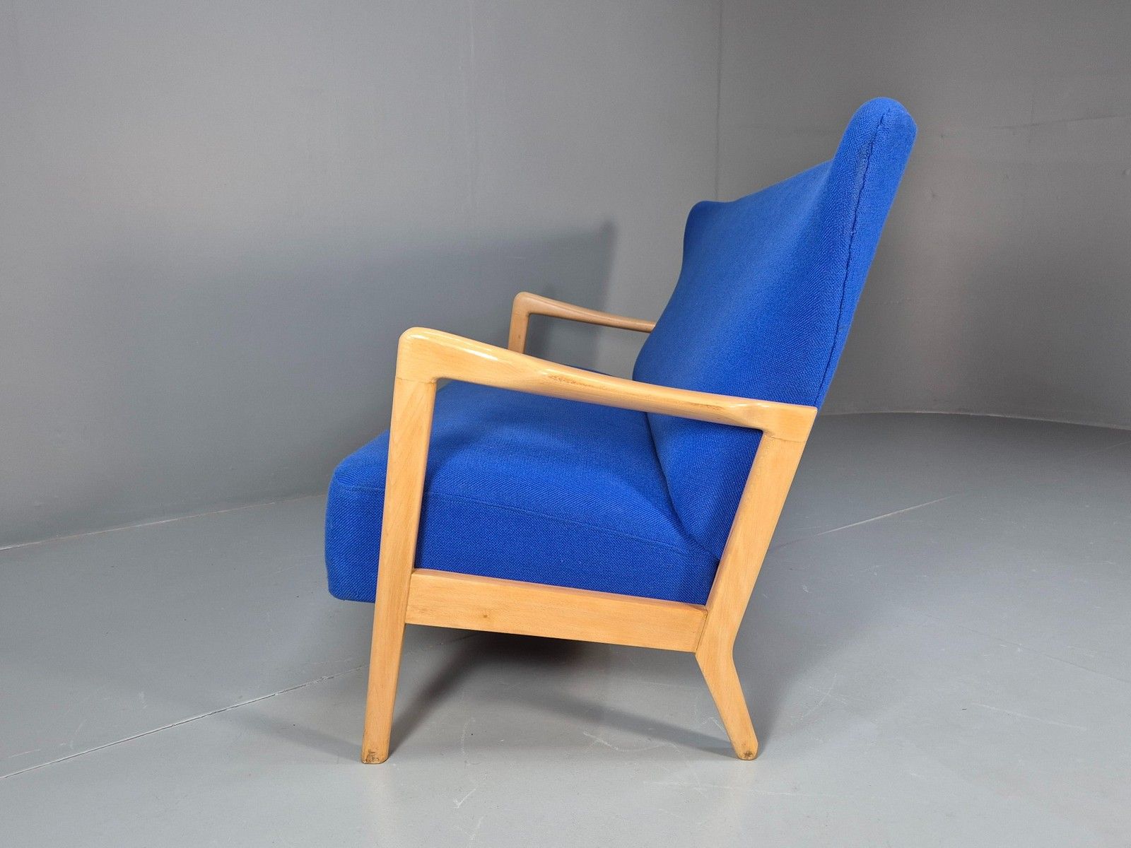 photo vintage Vintage Mid Century Two Seater Sofa Fritz Hansen 40s Soren Hansen Retro Eb09016
