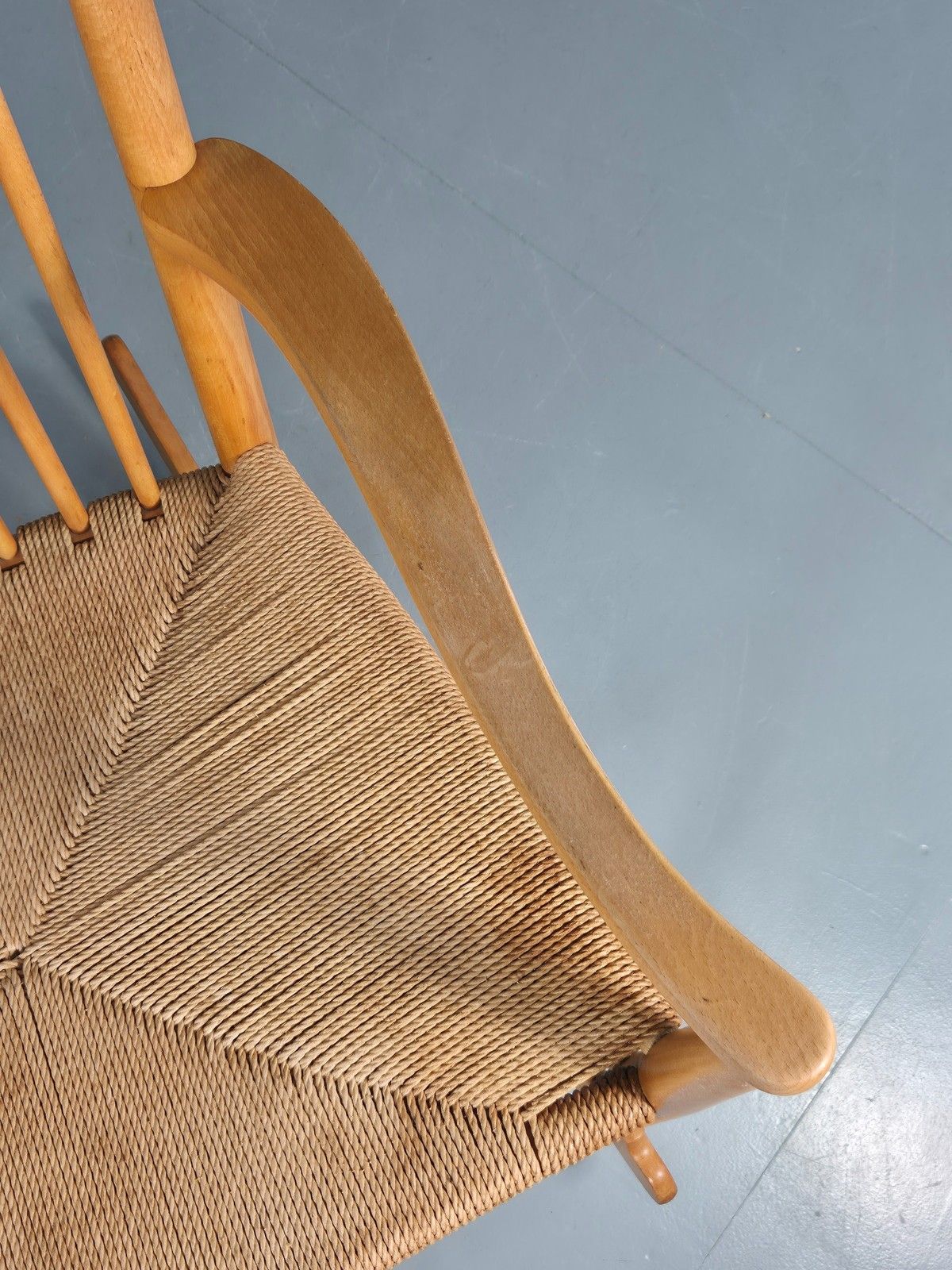 photo for sale Vintage Wegner Rocking Chair J16 Model For Fredericia C1944 Mcm Retro Eb12231