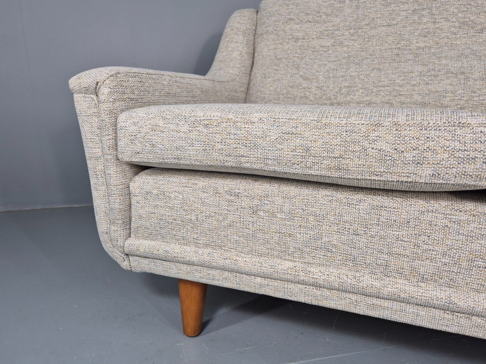 Vintage 3 Seater Midcentury Sofa 1960s Danish New Upholstery Retro Eb12262 photo vinterior