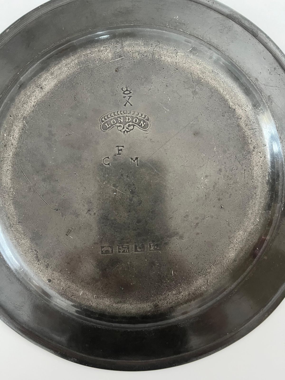 George 111rd Pewter Plate Fully London Stamped , English Circa 1760 photo buy