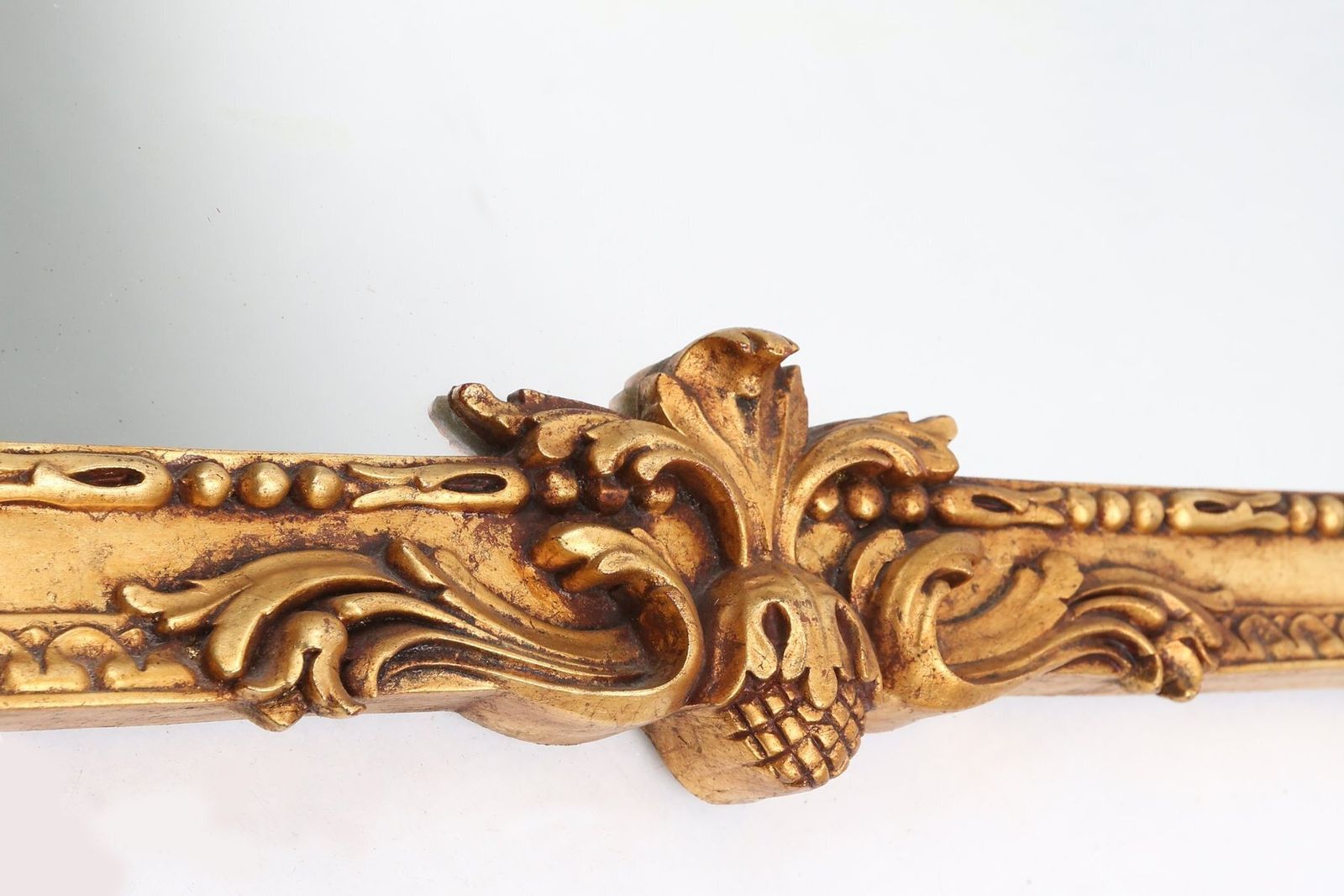 Baroque Gilt Carved Wooden Wall Mirror, Belgium 1950s photo 1660.0