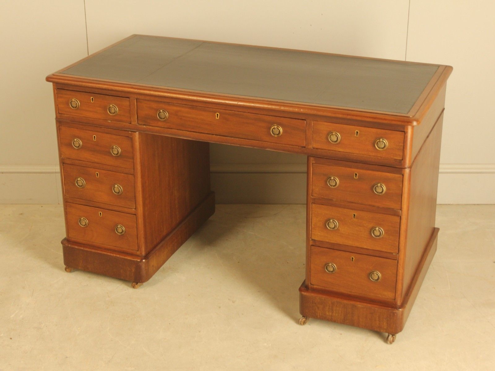 Victorian Mahogany Kneehole Pedestal Desk photo buy