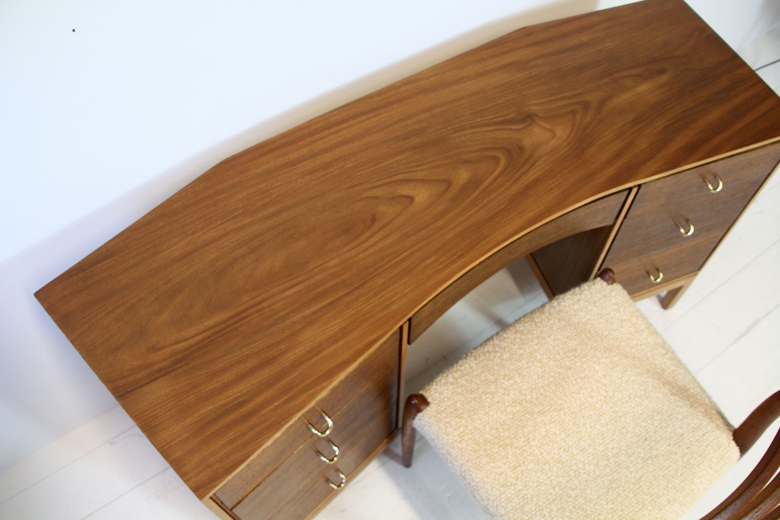 Vintage Walnut Desk By John & Sylvia Reid For Stag "Duet" 1960s photo buy