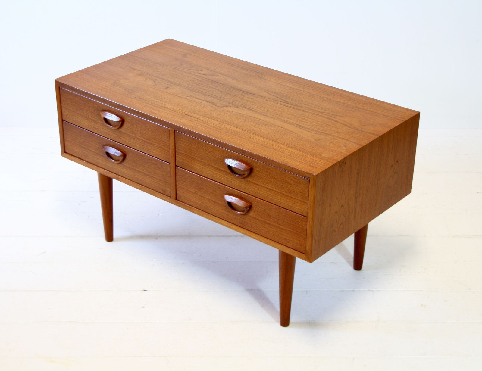 Kai Kristiansen Low Drawers In Teak Danish Mid Century Modern 1958 photo for sale