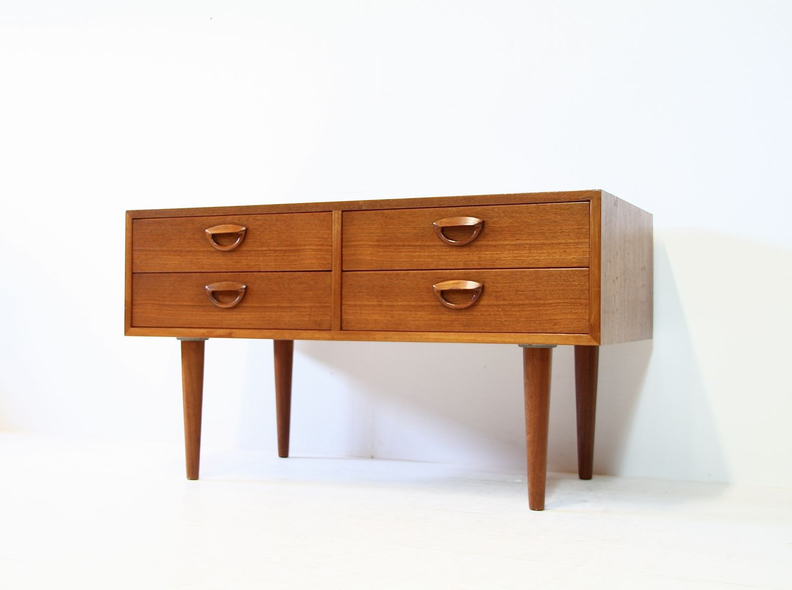 Kai Kristiansen Low Drawers In Teak Danish Mid Century Modern 1958 photo vinterior