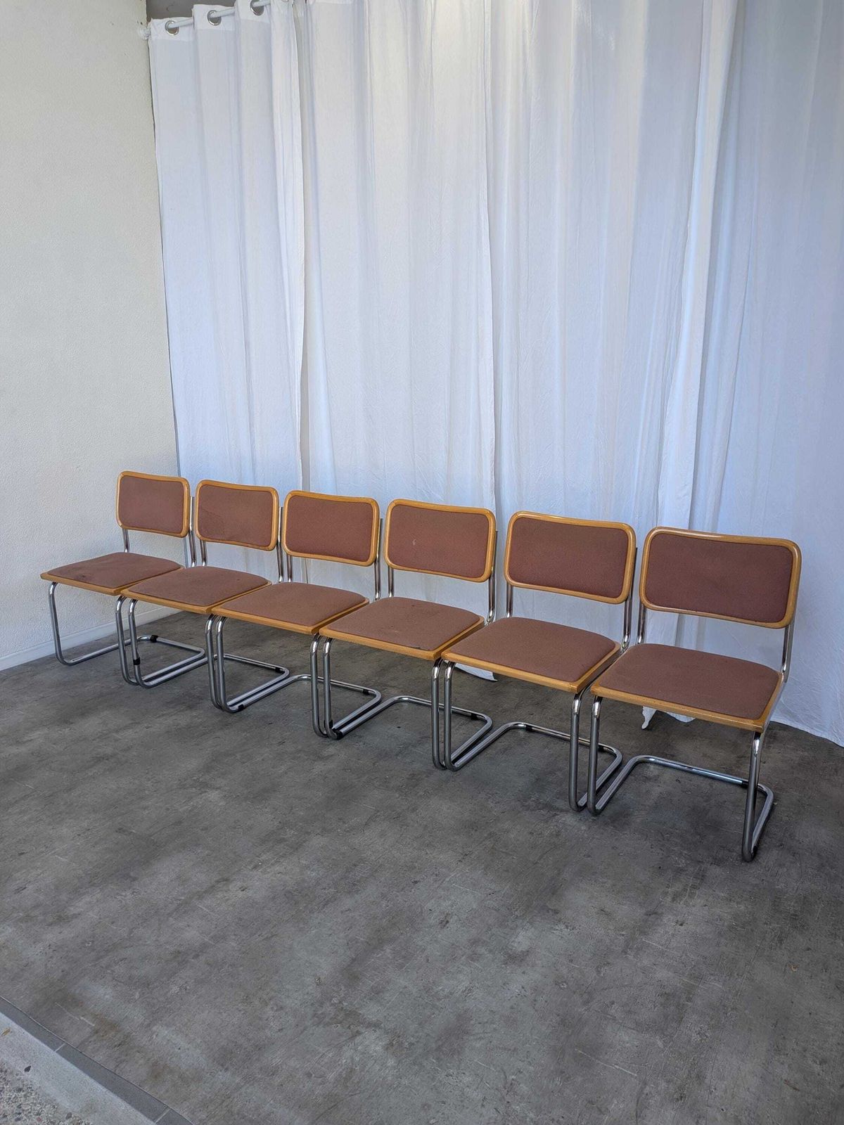 Set Of 8 Vintage Cesca Chairs By Bene Austria, Mid Century Chrome Dining Chairs photo Furniture