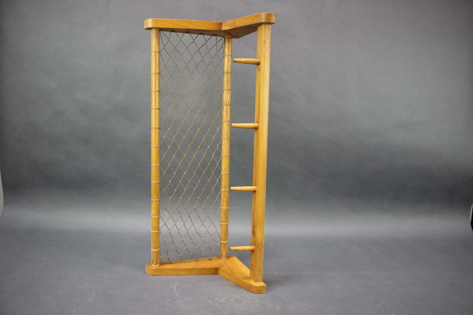 375.0 Mid Century Wall Mounted Coat Rack And Shelf, Czechoslovakia, 1950s photo