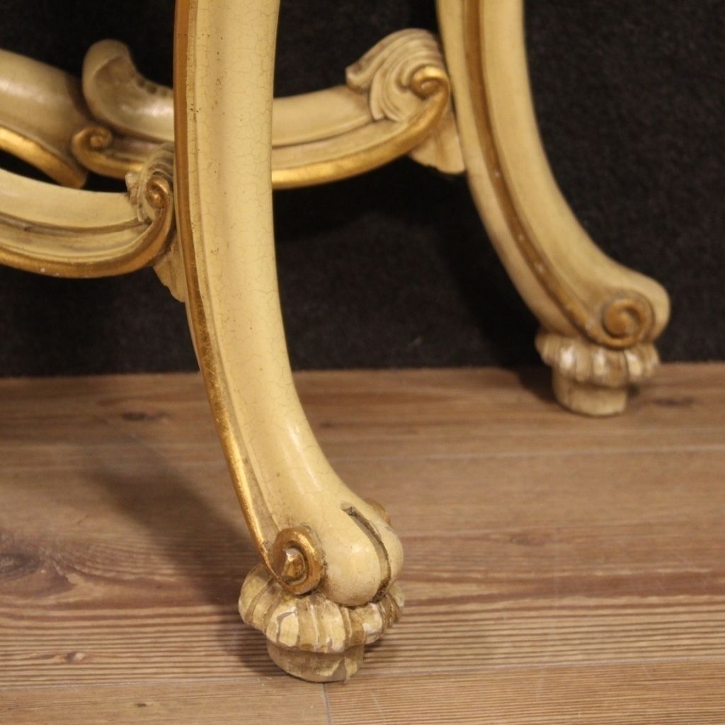 Console de style Louis XV laquée photo vintage