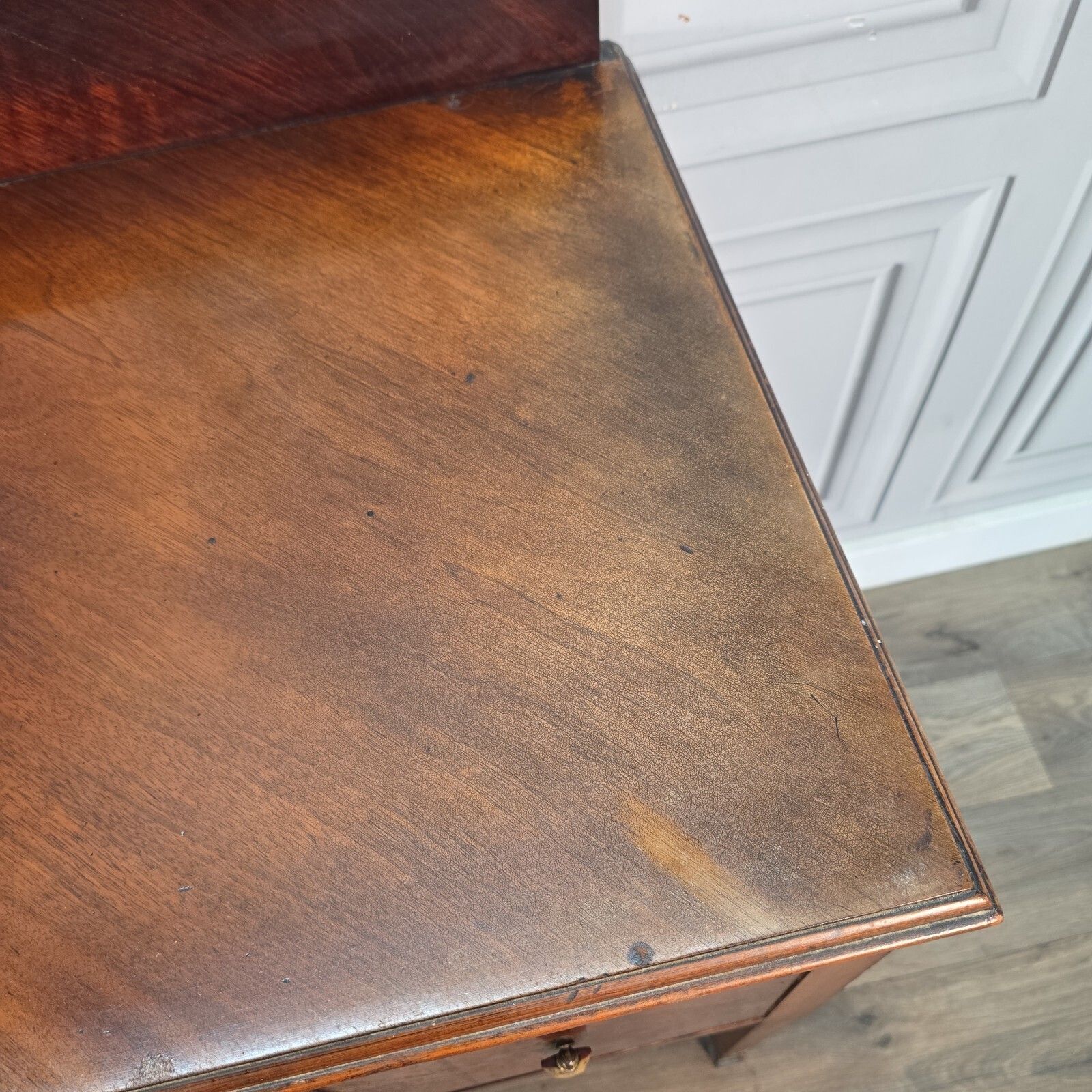 photo for sale Antique Writing Desk Wooden Mahogany Veneer Console Dressing Table  Sideboard.