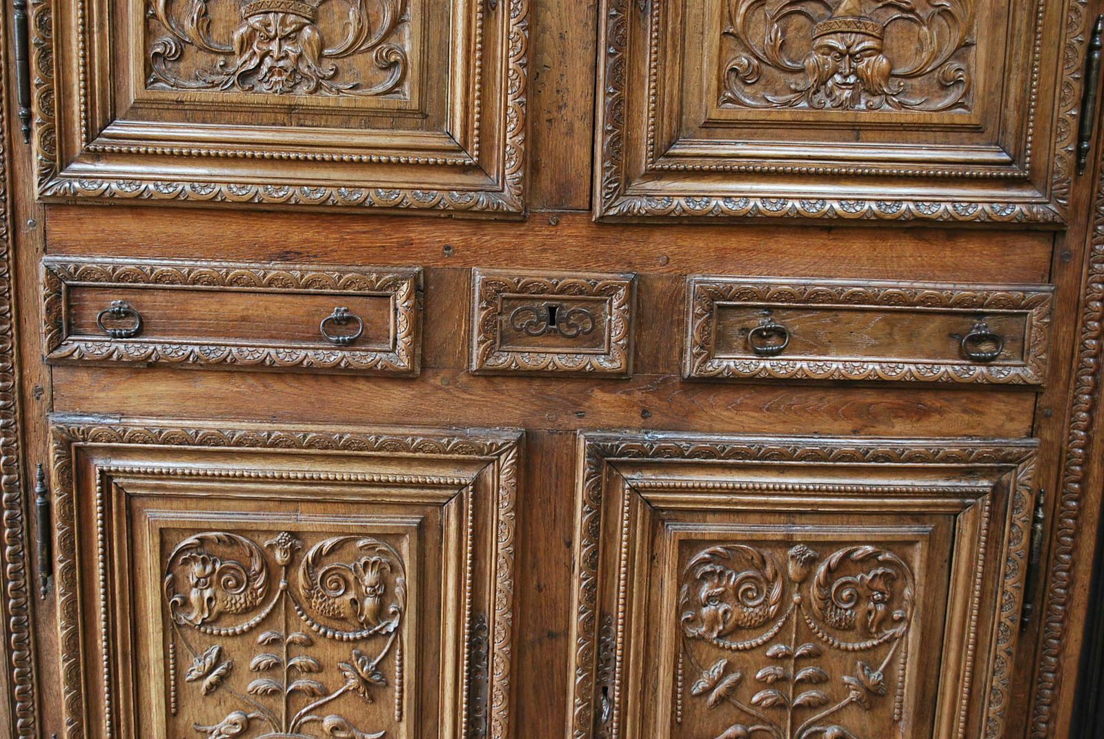 Furniture Antique French Housekeepers Cupboard photo