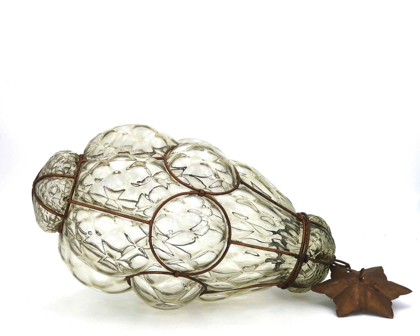 Venetian Murano Lantern Ceiling Light, 1970s / Italian Decor, Cage, Lighting Pendant Boho Chic Bohemian, Home Decor photo Lighting