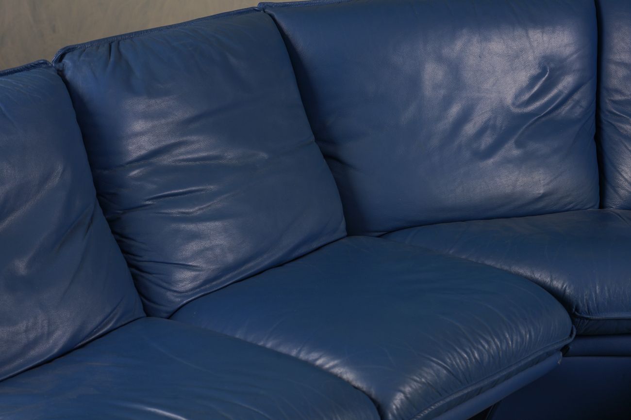 Nicoletti Salotti Post Modern Leather Sofa, Italy 1980’s photo Furniture