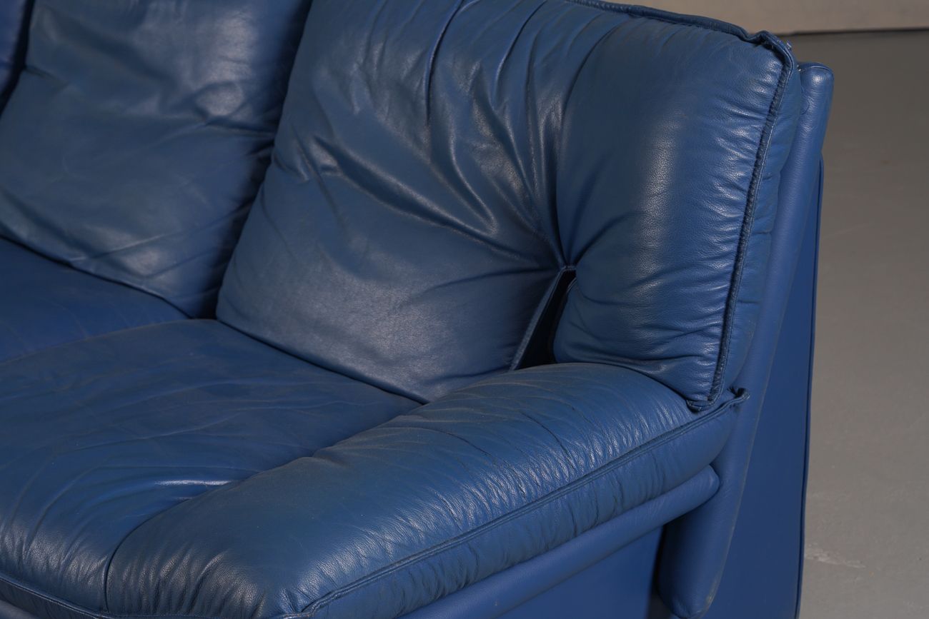 Nicoletti Salotti Post Modern Leather Sofa, Italy 1980’s photo buy