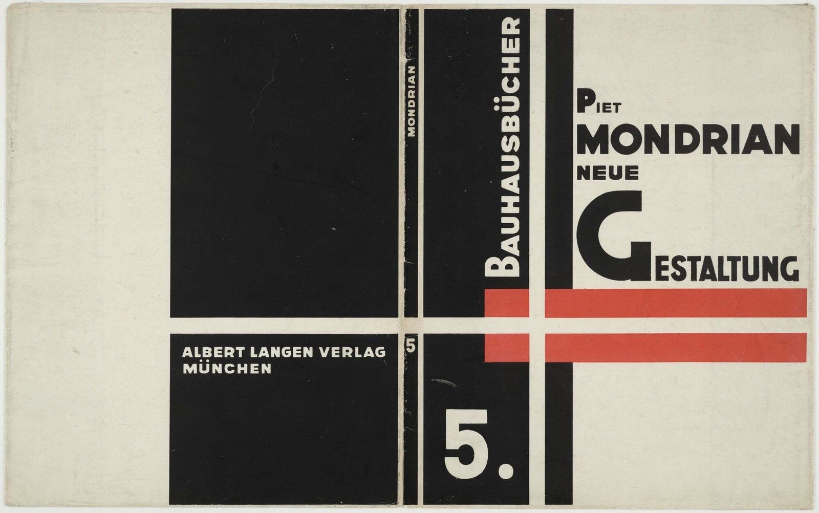 Bauhaus Poster  Bauhausbücher 5, Piet Mondrian 1928.