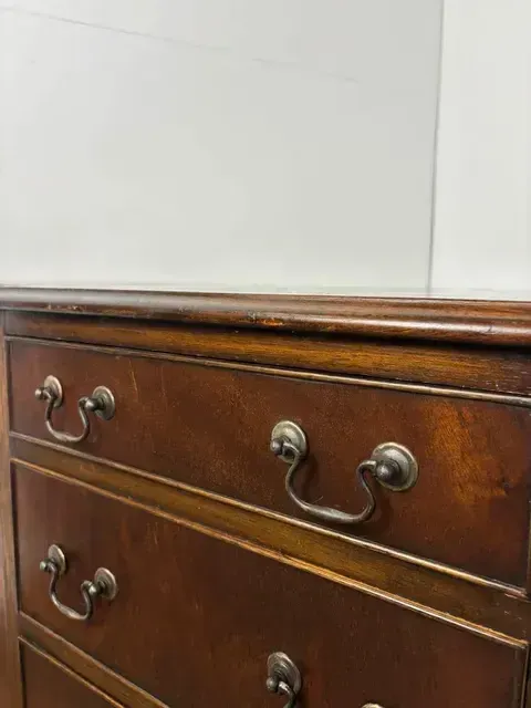 Reproduction Mahogany Crossbanded Breakfront Sideboard photo vintage
