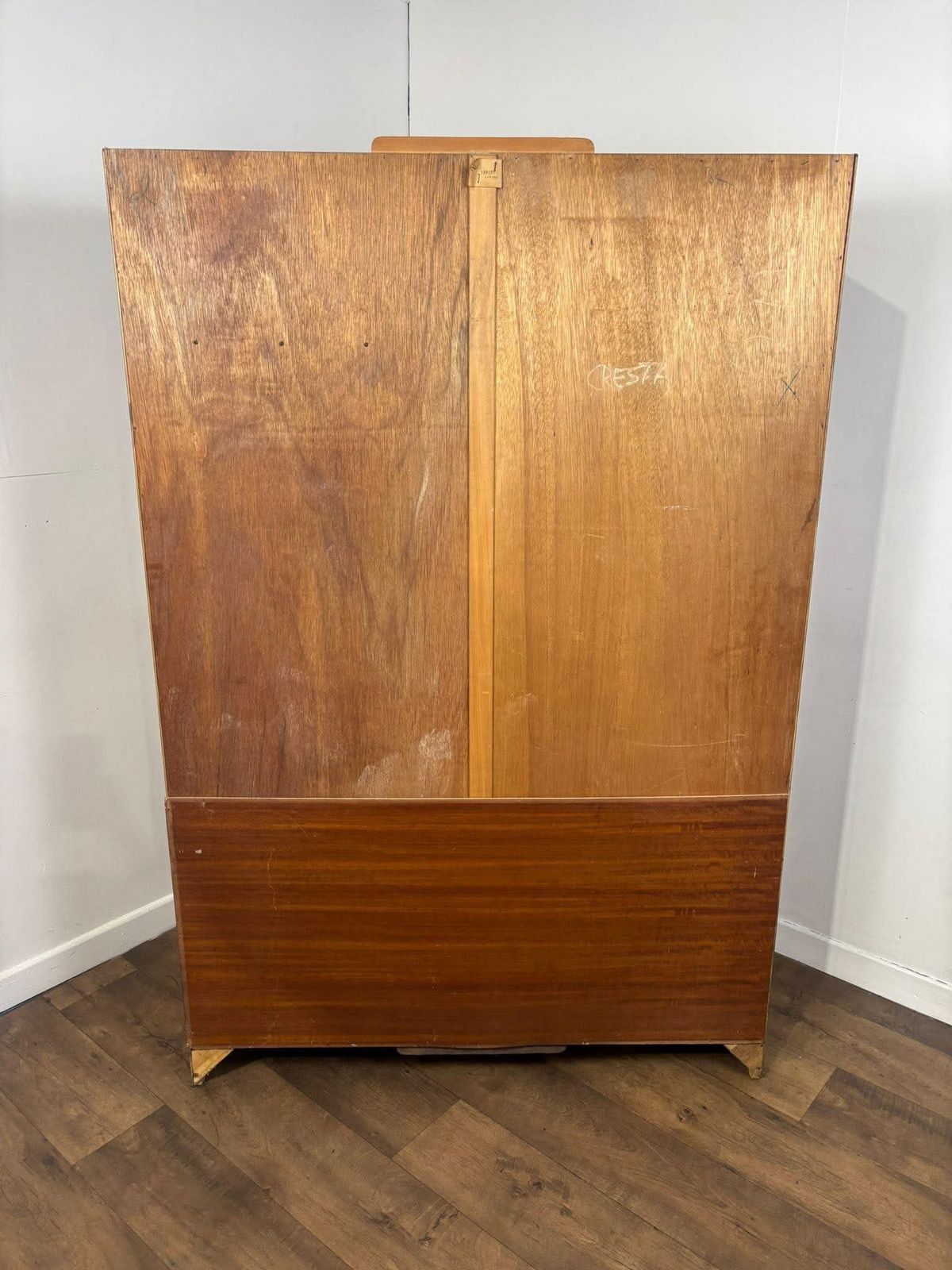 1950's Vintage Walnut Veneered Wardrobe photo vinterior