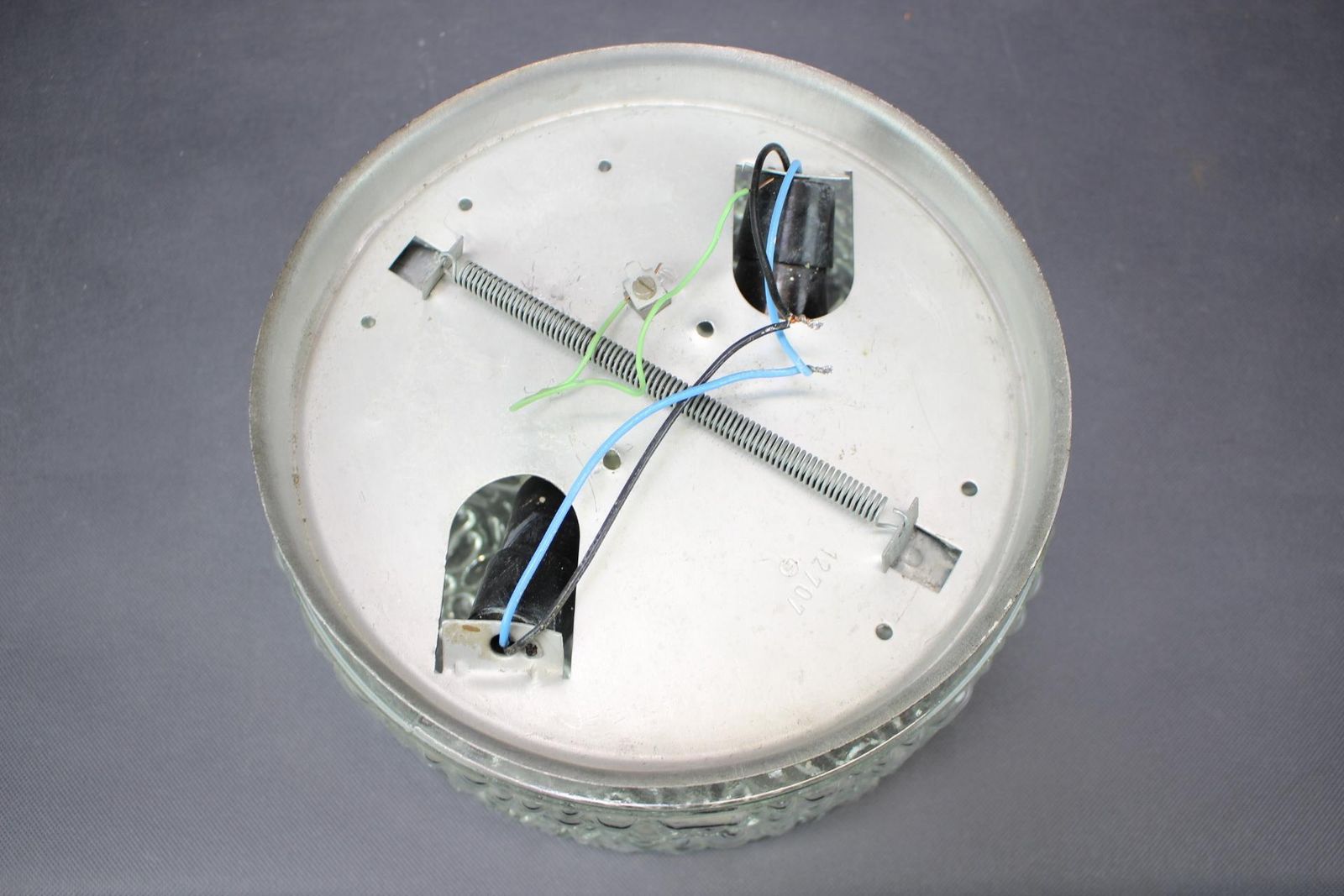 Mid-Century plafondlamp met bellenpatroon glas, Tsjecho-Slowakije, jaren 1960. photo buy