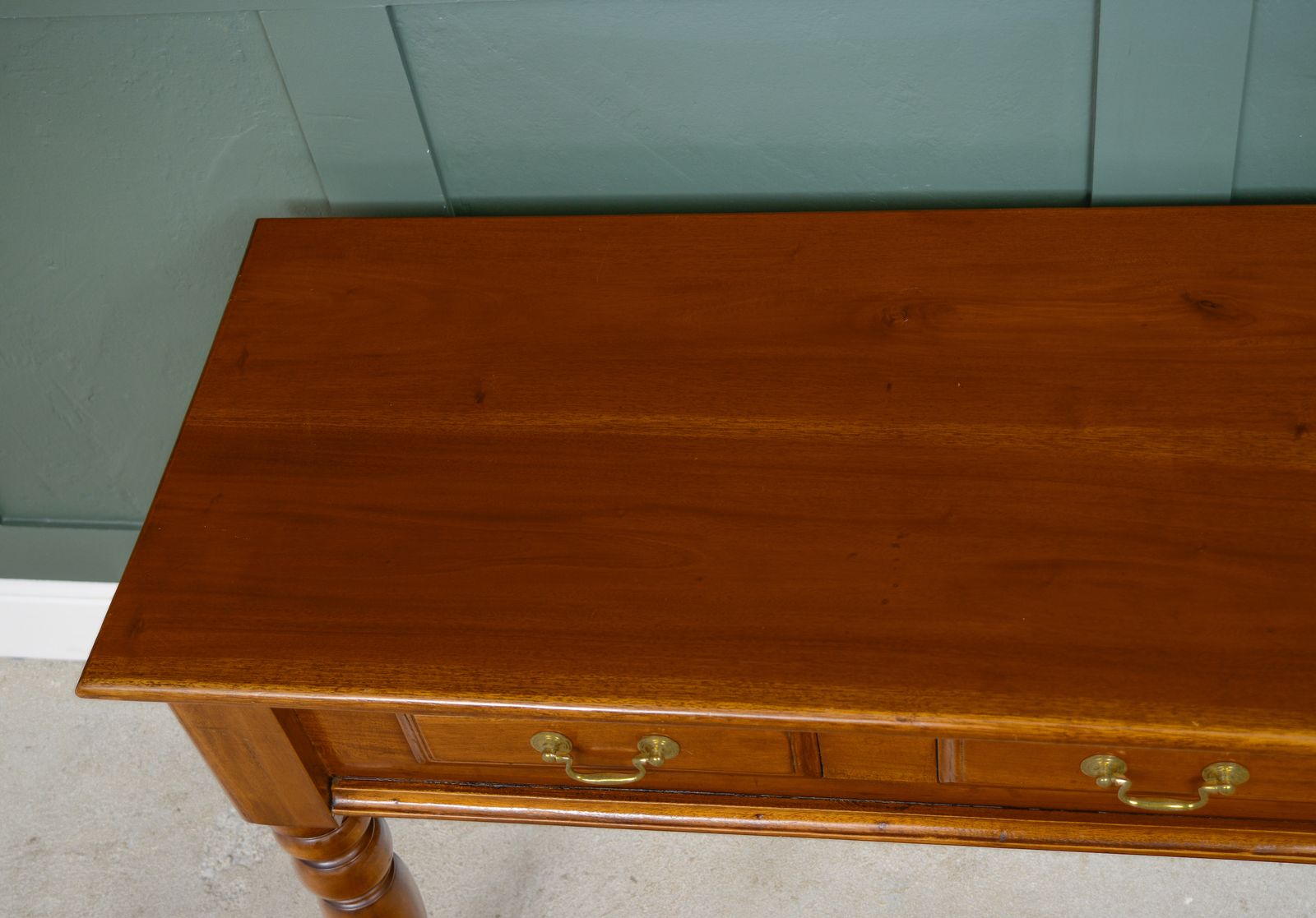 Furniture Antique Style Long Console  Hardwood Mahogany Finish photo