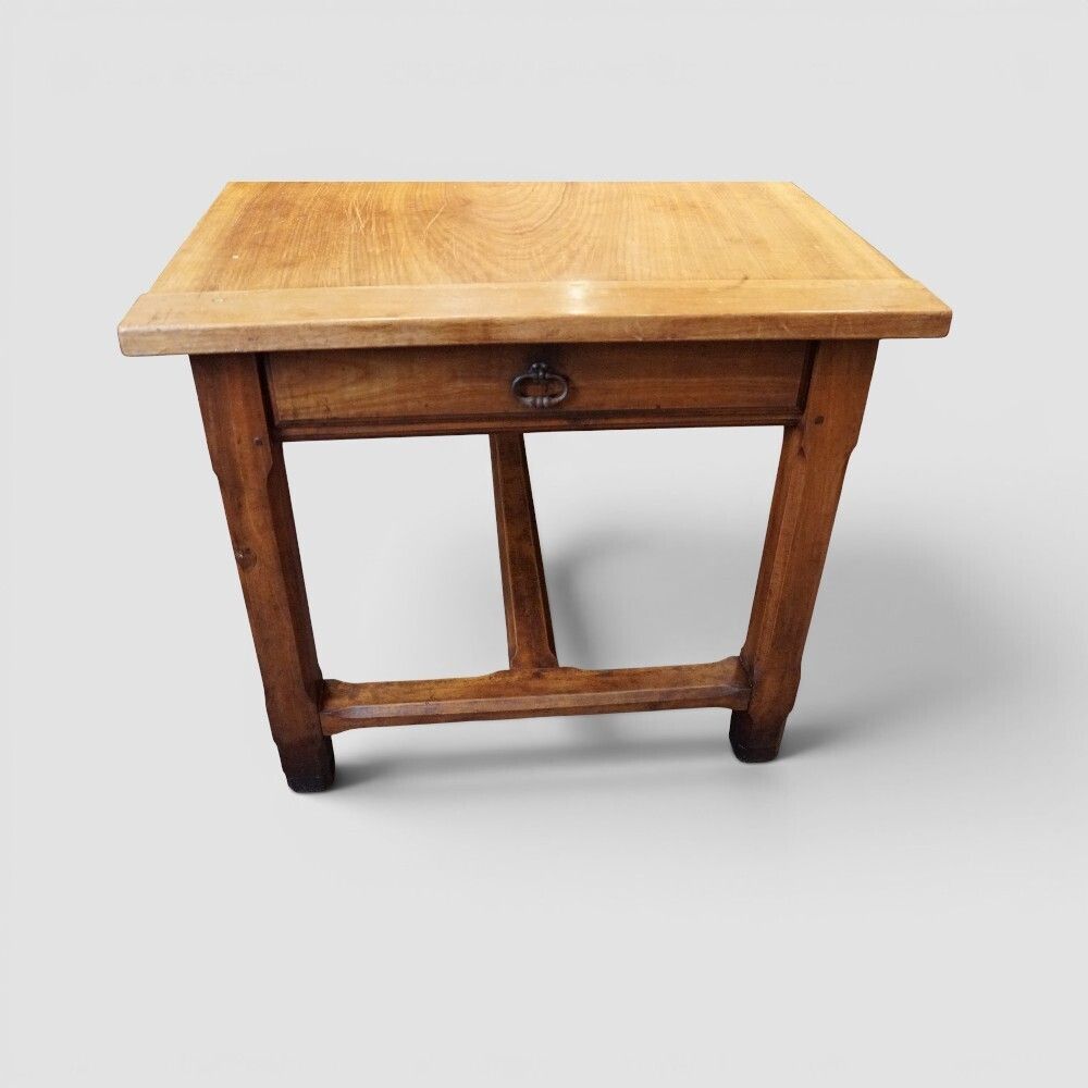 Antique Fruitwood Farmhouse Kitchen Table photo for sale