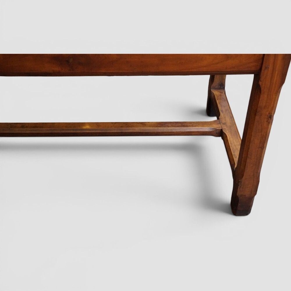 Antique Fruitwood Farmhouse Kitchen Table photo vinterior